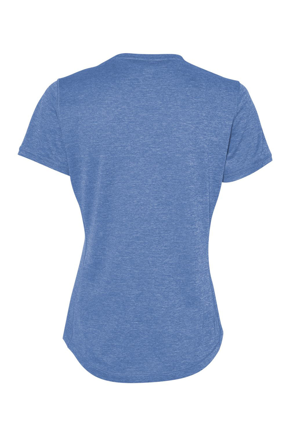 Adidas A377 Womens Short Sleeve Crewneck T-Shirt Heather Collegiate Royal Blue Flat Back