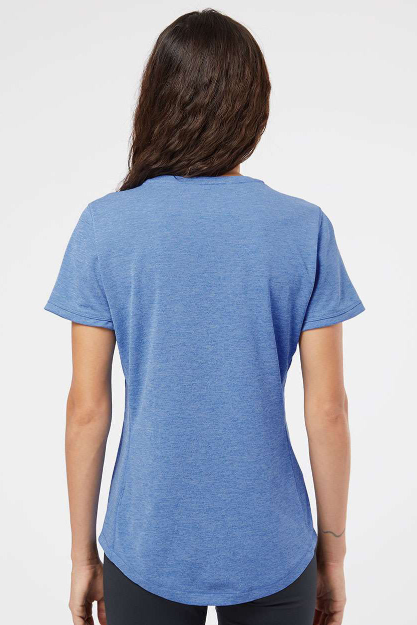Adidas A377 Womens Short Sleeve Crewneck T-Shirt Heather Collegiate Royal Blue Model Back