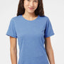Adidas Womens UPF 50+ Short Sleeve Crewneck T-Shirt - Heather Collegiate Royal Blue - NEW