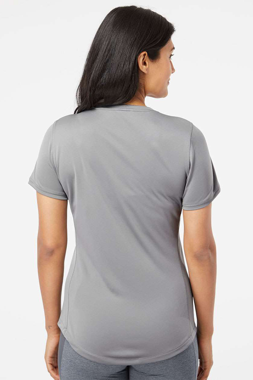 Adidas A377 Womens UPF 50+ Short Sleeve Crewneck T-Shirt Grey Model Back