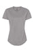Adidas A377 Womens Short Sleeve Crewneck T-Shirt Heather Grey Flat Front