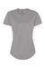 Adidas A377 Womens UPF 50+ Short Sleeve Crewneck T-Shirt Heather Grey Flat Front
