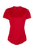 Adidas A377 Womens Short Sleeve Crewneck T-Shirt Power Red Flat Front