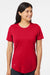 Adidas A377 Womens UPF 50+ Short Sleeve Crewneck T-Shirt Power Red Model Front