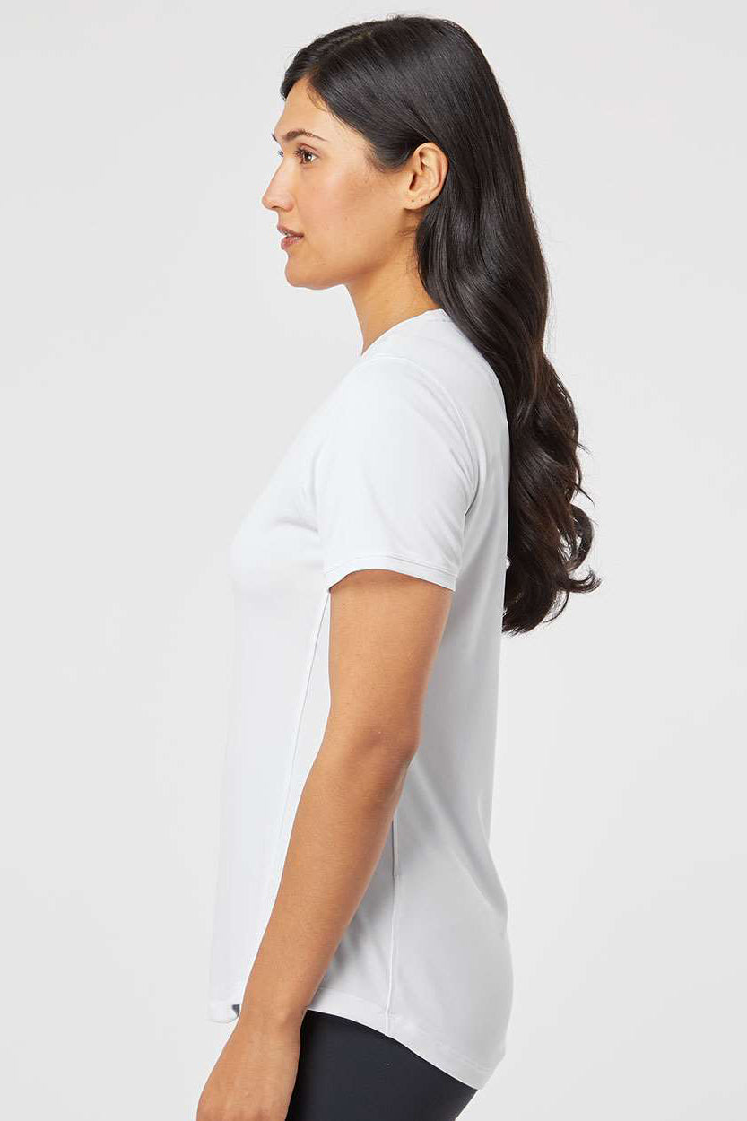 Adidas A377 Womens Short Sleeve Crewneck T-Shirt White Model Side
