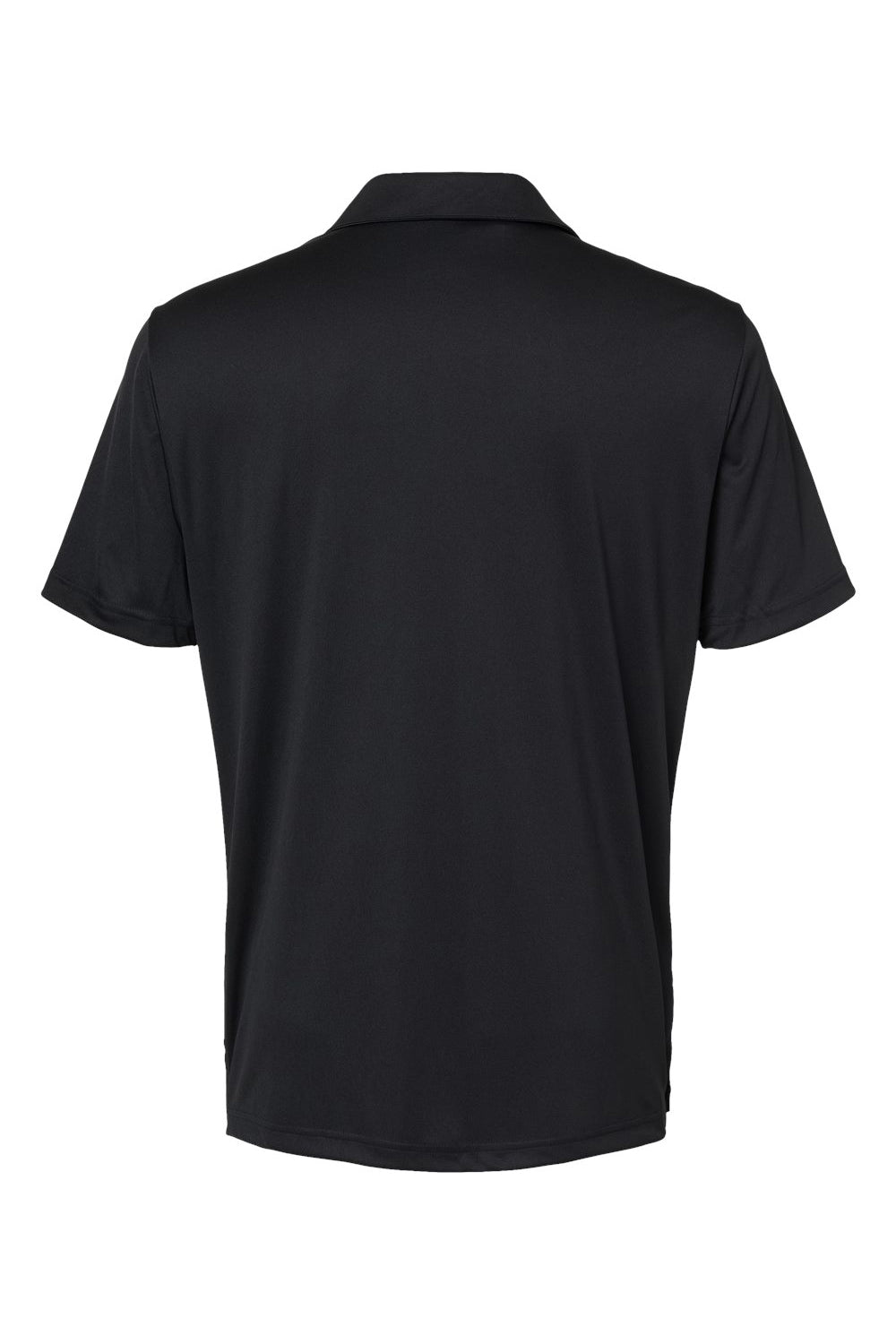 Adidas A324 Mens 3 Stripes UPF 50+ Short Sleeve Polo Shirt Black Flat Back