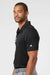 Adidas A324 Mens 3 Stripes UPF 50+ Short Sleeve Polo Shirt Black Model Side