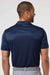 Adidas A324 Mens 3 Stripes Short Sleeve Polo Shirt Collegiate Navy Blue/White Model Back