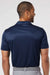 Adidas A324 Mens 3 Stripes UPF 50+ Short Sleeve Polo Shirt Collegiate Navy Blue Model Back