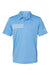 Adidas A324 Mens 3 Stripes UPF 50+ Short Sleeve Polo Shirt Lucky Blue Flat Front
