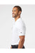 Adidas A324 Mens 3 Stripes Short Sleeve Polo Shirt White/Black Model Side