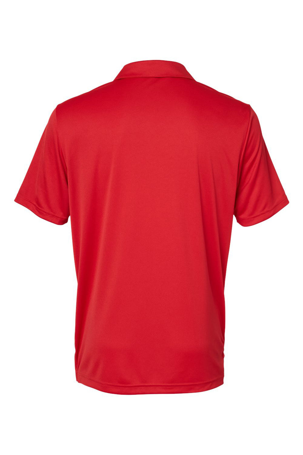 Adidas A324 Mens 3 Stripes UPF 50+ Short Sleeve Polo Shirt Collegiate Red/Black Flat Back