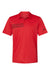 Adidas A324 Mens 3 Stripes UPF 50+ Short Sleeve Polo Shirt Collegiate Red/Black Flat Front