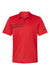 Adidas A324 Mens 3 Stripes UPF 50+ Short Sleeve Polo Shirt Collegiate Red Flat Front