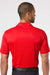 Adidas A324 Mens 3 Stripes UPF 50+ Short Sleeve Polo Shirt Collegiate Red/Black Model Back