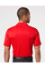 Adidas A324 Mens 3 Stripes Short Sleeve Polo Shirt Collegiate Red/Black Model Back