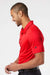 Adidas A324 Mens 3 Stripes UPF 50+ Short Sleeve Polo Shirt Collegiate Red Model Side