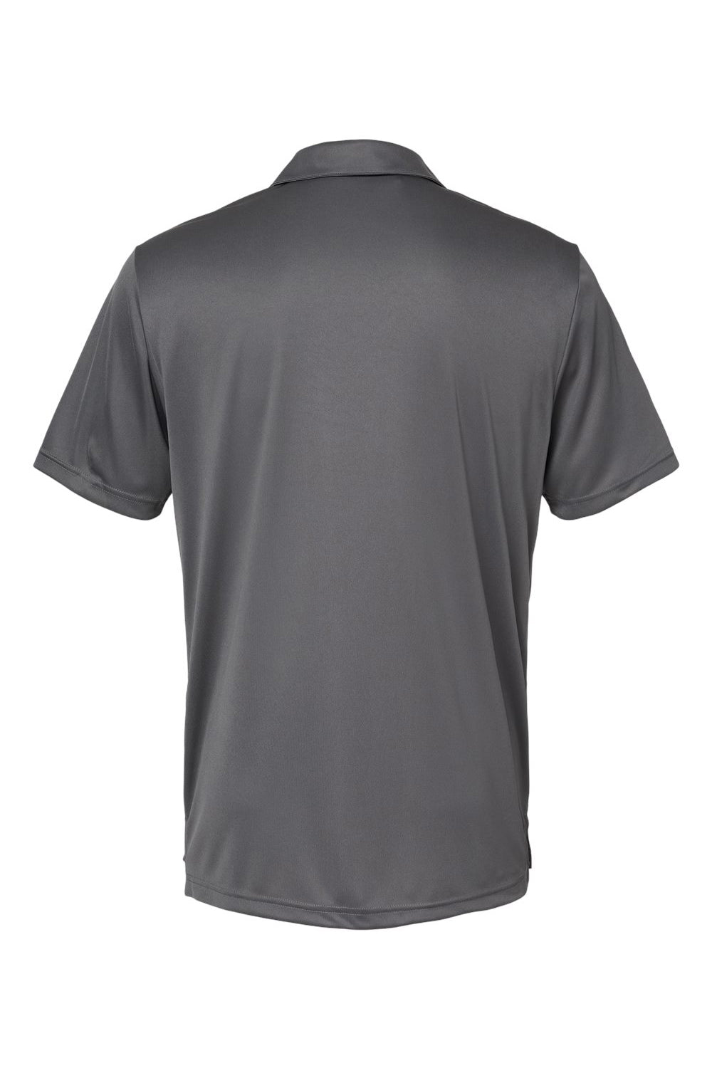 Adidas A324 Mens 3 Stripes Short Sleeve Polo Shirt Grey/Black Flat Back