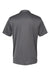 Adidas A324 Mens 3 Stripes Short Sleeve Polo Shirt Grey/Black Flat Back