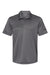 Adidas A324 Mens 3 Stripes UPF 50+ Short Sleeve Polo Shirt Grey Flat Front