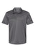 Adidas A324 Mens 3 Stripes Short Sleeve Polo Shirt Grey/Black Flat Front