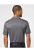 Adidas A324 Mens 3 Stripes Short Sleeve Polo Shirt Grey/Black Model Back