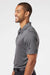 Adidas A324 Mens 3 Stripes UPF 50+ Short Sleeve Polo Shirt Grey Model Side