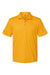 Adidas A230 Mens Performance UPF 50+ Short Sleeve Polo Shirt Collegiate Gold Flat Front
