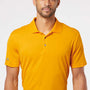 Adidas Mens Performance UPF 50+ Short Sleeve Polo Shirt - Collegiate Gold - NEW
