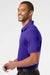 Adidas A230 Mens Performance UPF 50+ Short Sleeve Polo Shirt Collegiate Purple Model Side