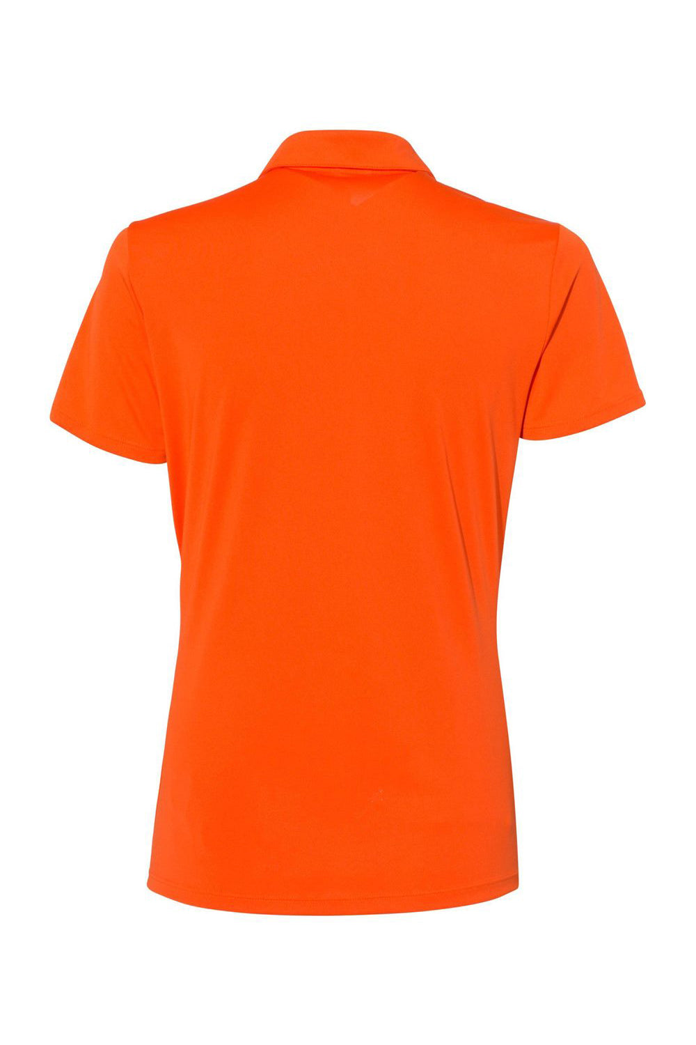 Adidas A231 Womens Performance UPF 50+ Short Sleeve Polo Shirt Orange Flat Back