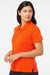 Adidas A231 Womens Performance UPF 50+ Short Sleeve Polo Shirt Orange Model Side