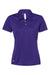 Adidas A231 Womens Performance UPF 50+ Short Sleeve Polo Shirt Collegiate Purple Flat Front