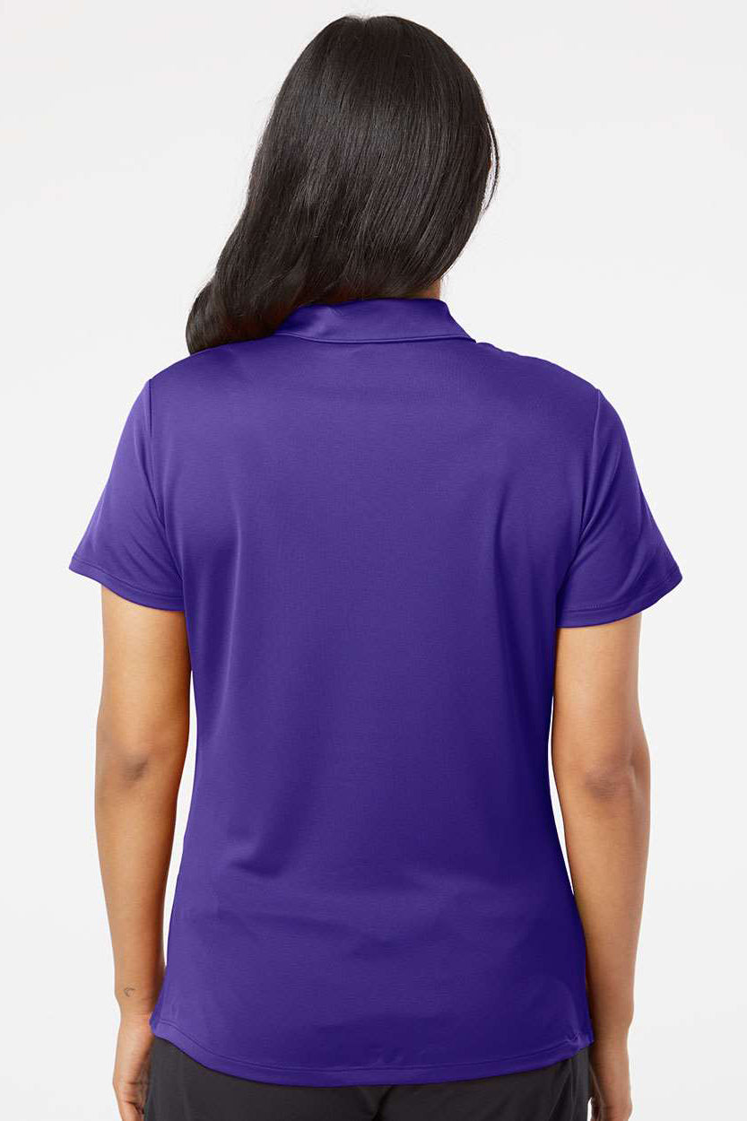 Adidas A231 Womens Performance Short Sleeve Polo Shirt Collegiate Purple Model Back