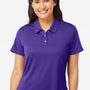 Adidas Womens Performance UPF 50+ Short Sleeve Polo Shirt - Collegiate Purple - NEW