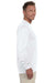 Augusta Sportswear 788 Mens Moisture Wicking Long Sleeve Crewneck T-Shirt White Model Side
