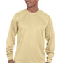 Augusta Sportswear Mens Moisture Wicking Long Sleeve Crewneck T-Shirt - Vegas Gold