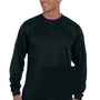 Augusta Sportswear Mens Moisture Wicking Long Sleeve Crewneck T-Shirt - Black