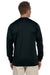 Augusta Sportswear 788 Mens Moisture Wicking Long Sleeve Crewneck T-Shirt Black Model Back