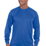 Augusta Sportswear Mens Moisture Wicking Long Sleeve Crewneck T-Shirt - Royal Blue