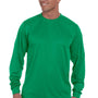 Augusta Sportswear Mens Moisture Wicking Long Sleeve Crewneck T-Shirt - Kelly Green
