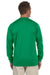 Augusta Sportswear 788 Mens Moisture Wicking Long Sleeve Crewneck T-Shirt Kelly Green Model Back