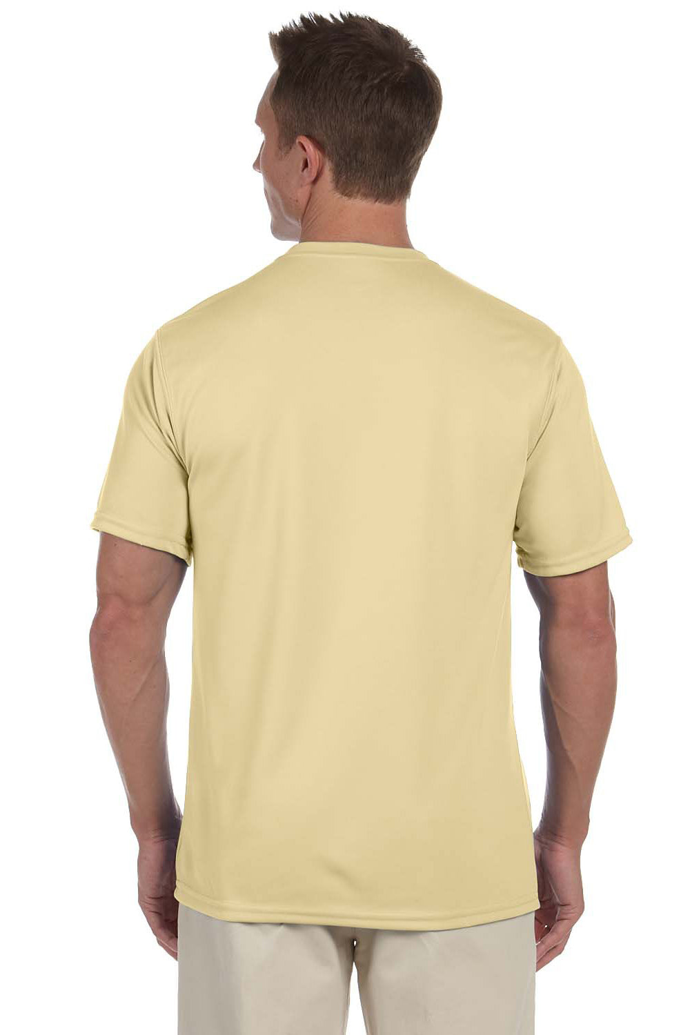 Augusta Sportswear 790 Mens Moisture Wicking Short Sleeve Crewneck T-Shirt Vegas Gold Model Back