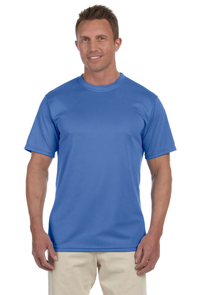 Augusta Sportswear 790 Mens Moisture Wicking Short Sleeve Crewneck T-Shirt Columbia Blue Model Front
