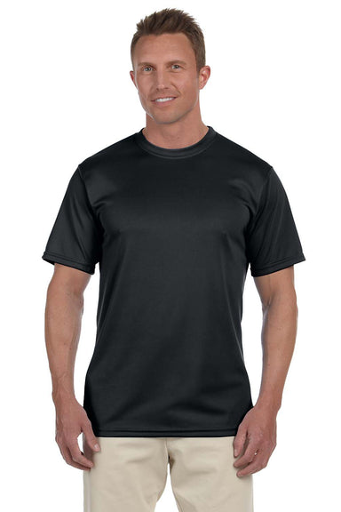 Augusta Sportswear 790 Mens Moisture Wicking Short Sleeve Crewneck T-Shirt Black Model Front