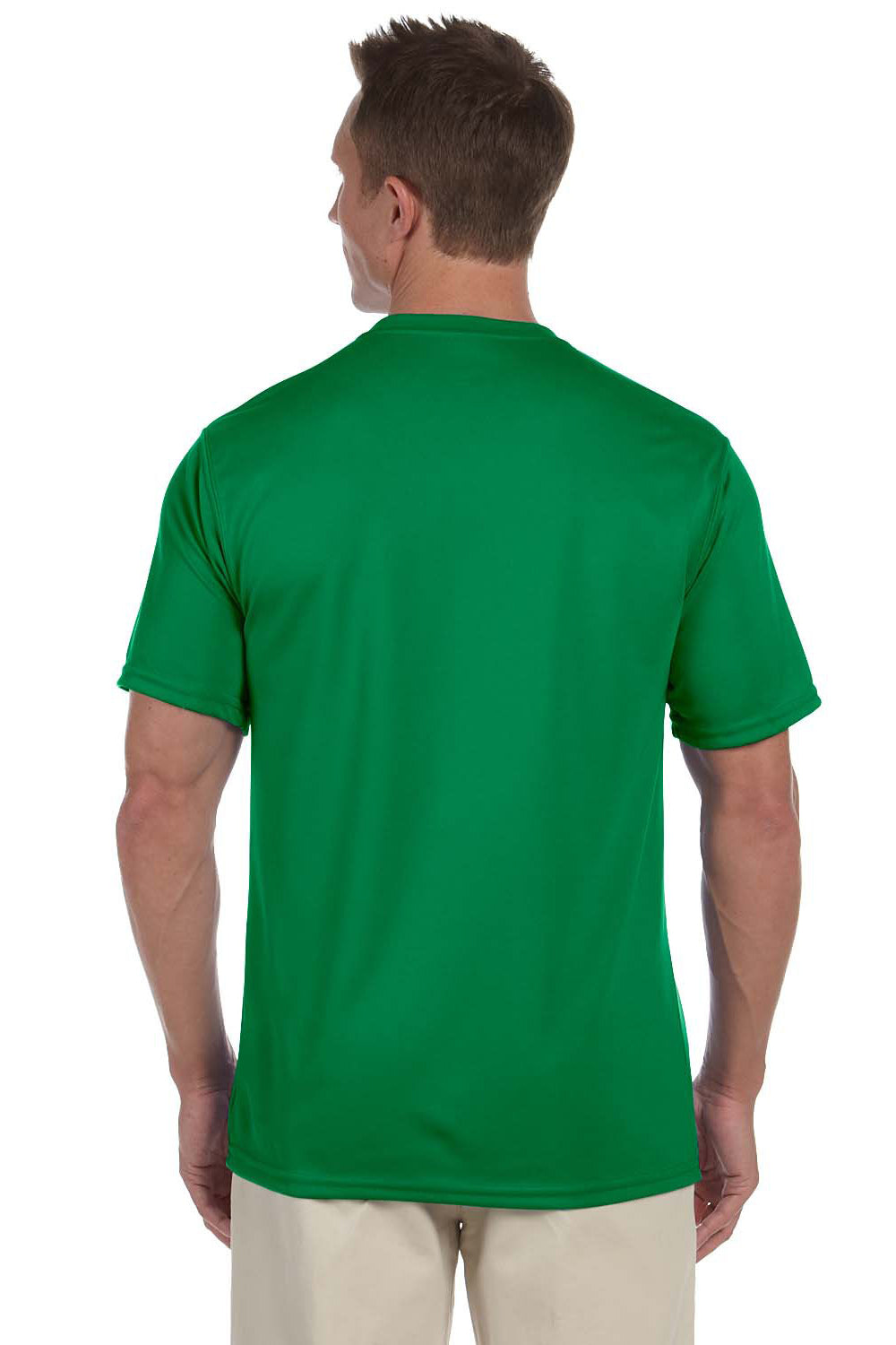 Augusta Sportswear 790 Mens Moisture Wicking Short Sleeve Crewneck T-Shirt Kelly Green Model Back