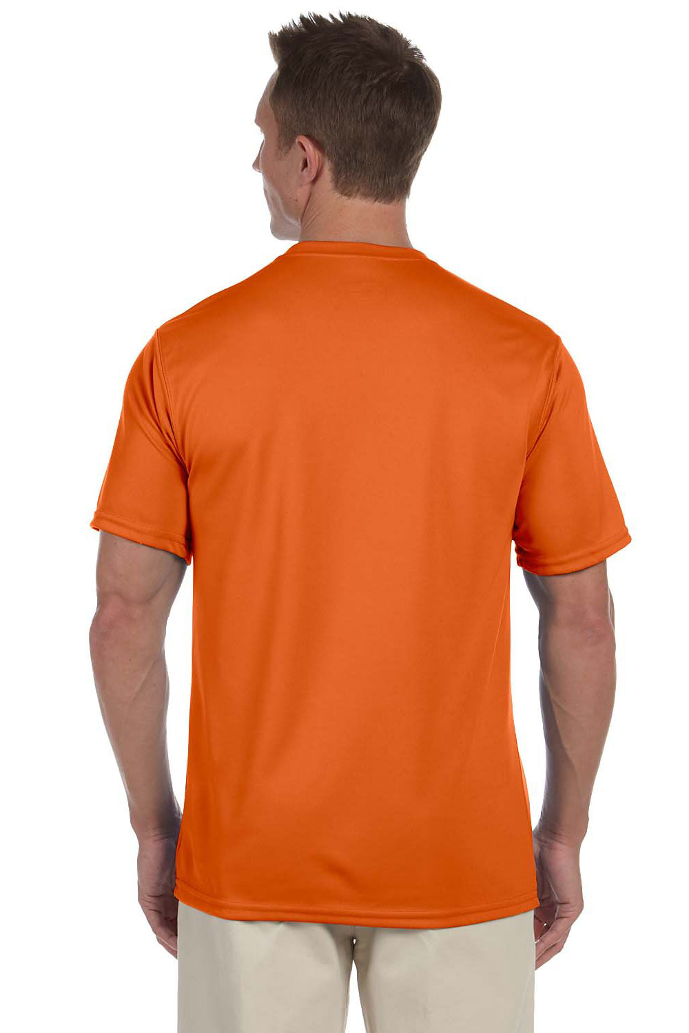 Augusta Sportswear 790 Mens Moisture Wicking Short Sleeve Crewneck T-Shirt Orange Model Back