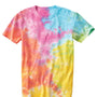 Dyenomite Mens Slushie Crinkle Tie Dyed Short Sleeve Crewneck T-Shirt - Aerial - NEW