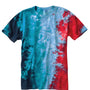 Dyenomite Mens Slushie Crinkle Tie Dyed Short Sleeve Crewneck T-Shirt - USA - NEW