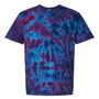 Dyenomite Mens LaMer Over Dyed Crinkle Tie Dyed Short Sleeve Crewneck T-Shirt - Baltic - NEW
